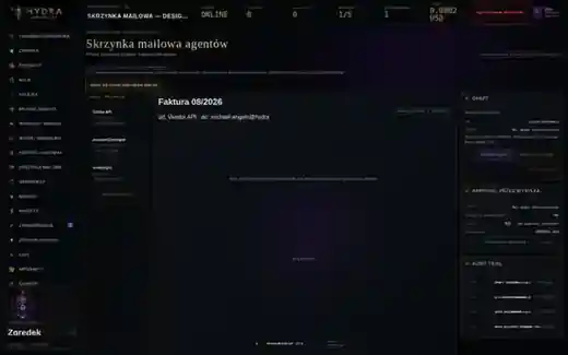 Hydra Hermes — design preview skrzynki mailowej